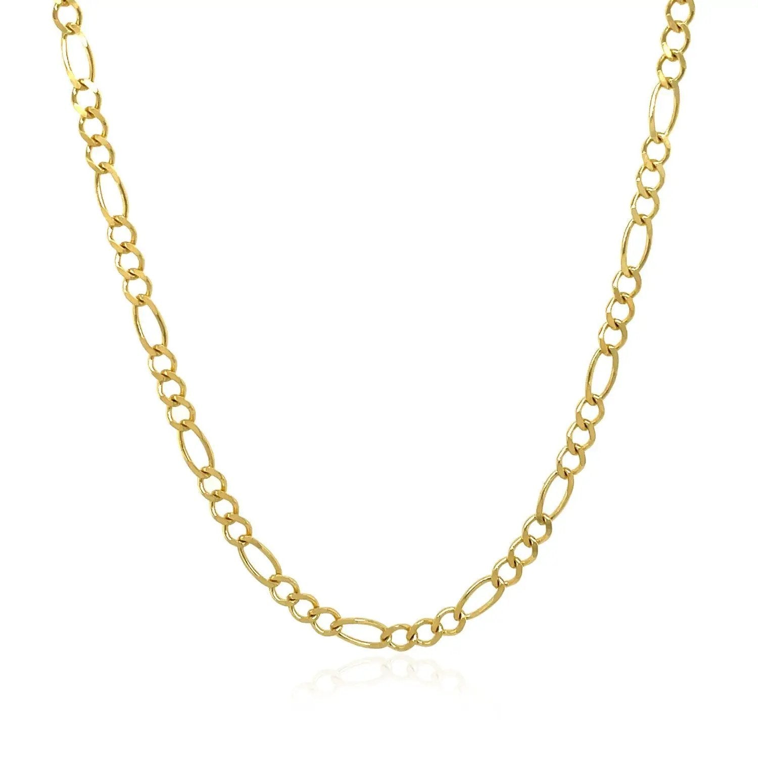 Figaro chain necklace 3.0mm 10k yellow gold solid by Bids.com on Tampa Home & Garden Store