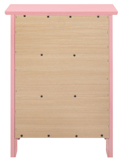 Dove Tailed Drawers 3-Drawer Nightstand pink with real wood veneer by HouseOfZazla on Tampa Home & Garden Store