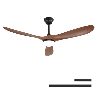 HouseOfZazla smart ceiling fan with lights, 3 wood blades, black mount, indoor use on Tampa Home & Garden Store