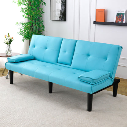 Compact Foldable Sofa Bed and Cup Holder
