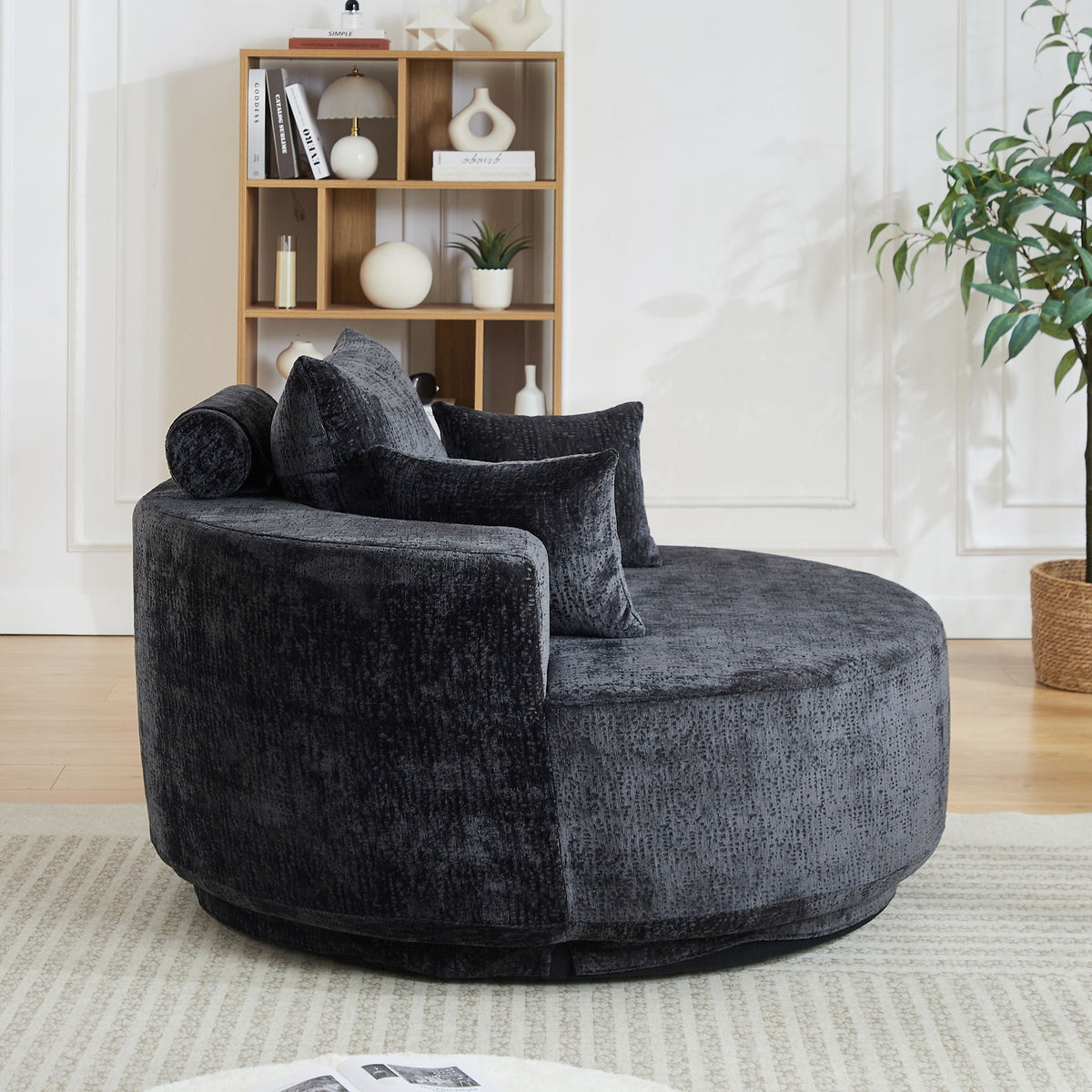 Modern Single Sofa and Swivel Sleeper Chair