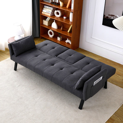 Compact Foldable Sofa Bed and Cup Holder