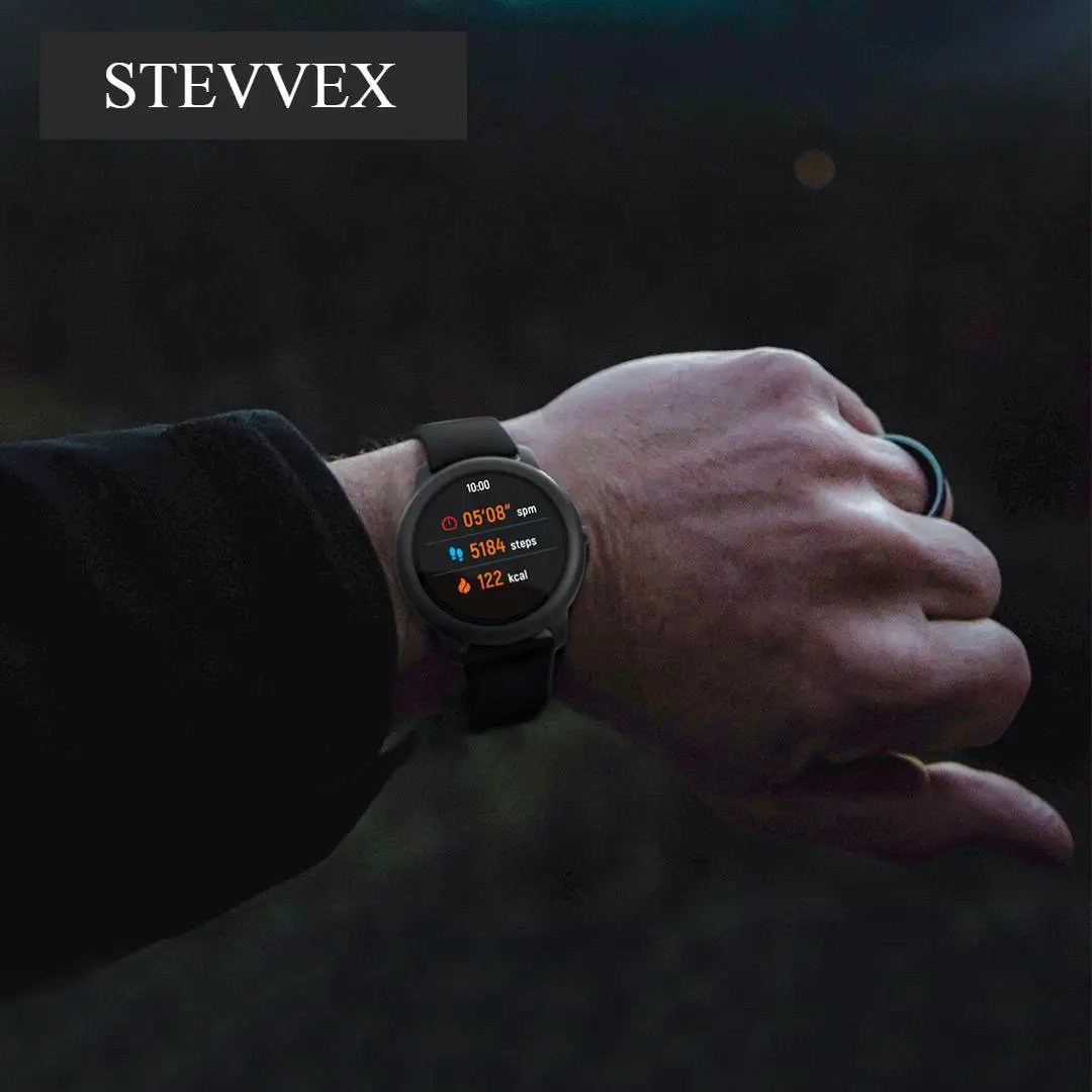Stevvex Solar Smart Watch with Heart Rate Monitor
