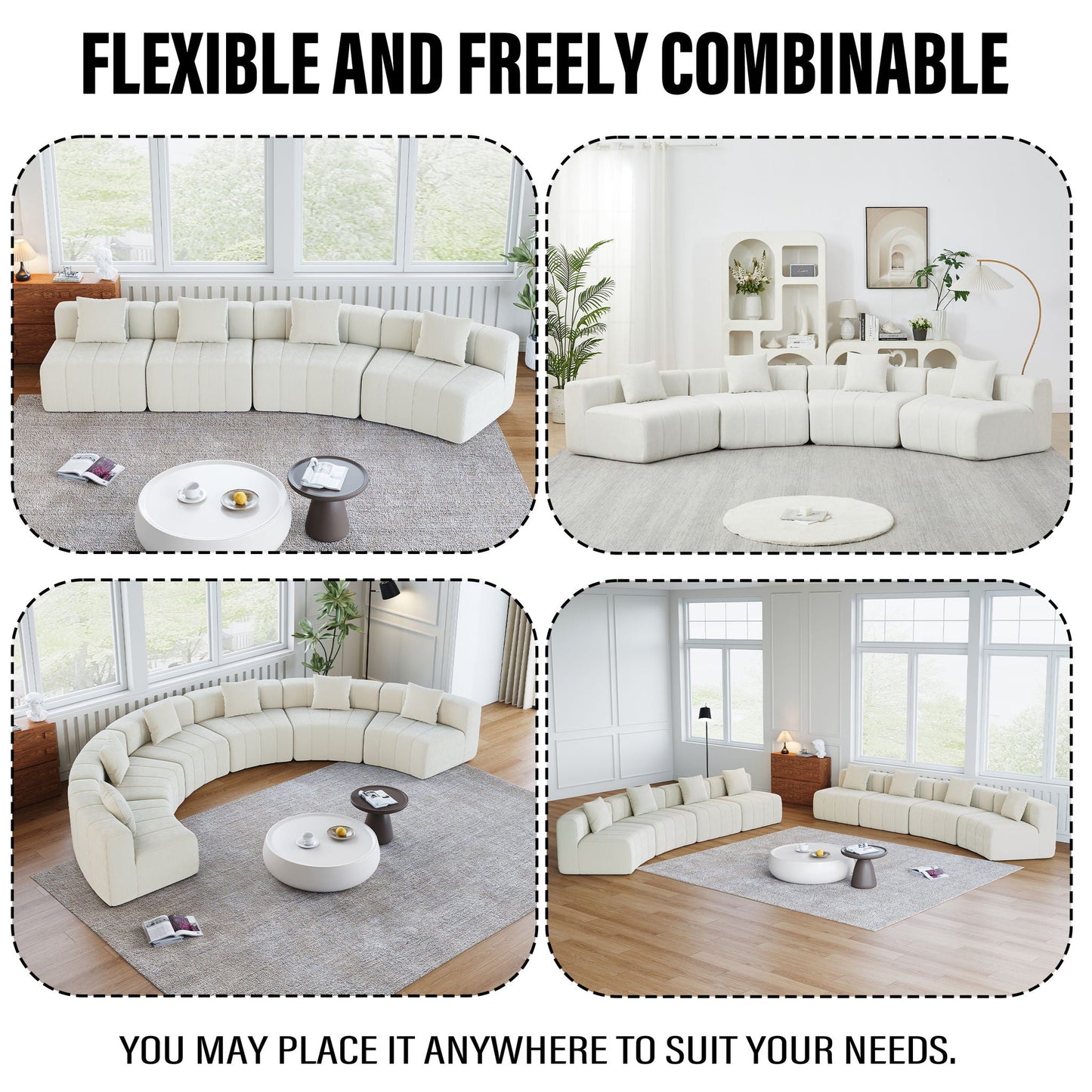 Symmetrical Modular Sofa And Piano Key Design