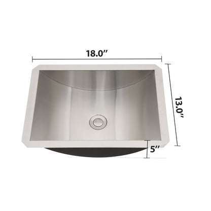 Brushed nickel undermount bathroom sink with pop up drain by HouseOfZazla on Tampa Home & Garden Store