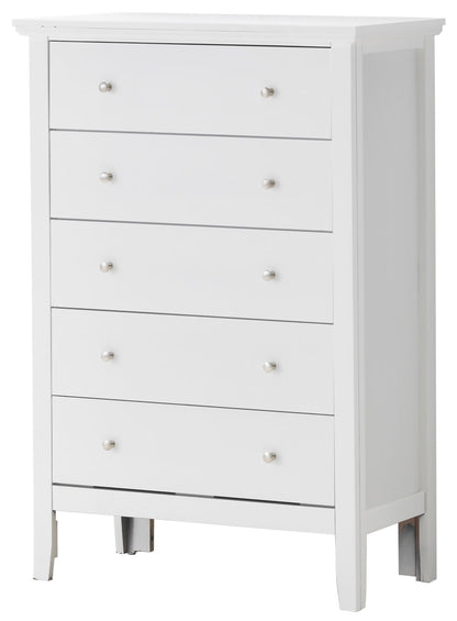 Primo Accent Chest white durable finish with silver knob hardware, accent table on Tampa Home & Garden Store