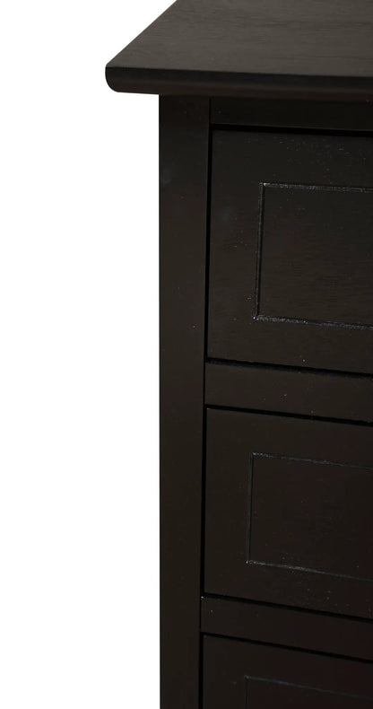 Daniel Nightstand With 3 Drawers In Wood Veneer