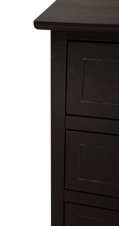 3-drawer nightstand in dark espresso wood veneer by HouseOfZazla, accent nightstand on Tampa Home & Garden Store