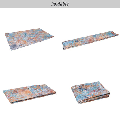 Maval Washable Runner Rug With Medallion Pattern