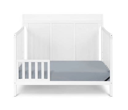 Shailee 4-in-1 Convertible Crib by Unique Piece Furniture, white wood with slatted sides on Tampa Home & Garden Store