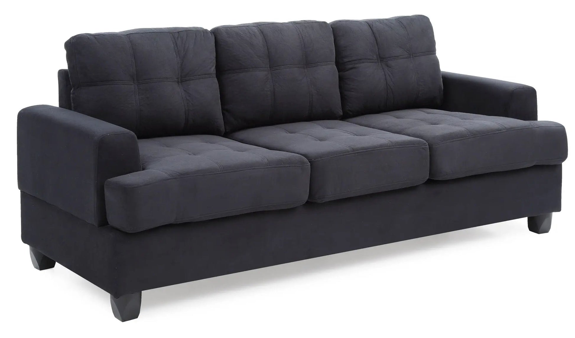 Sandridge sofa, dark charcoal fabric, 3-seat stationary sofa by Unique Piece Furniture on Tampa Home & Garden Store