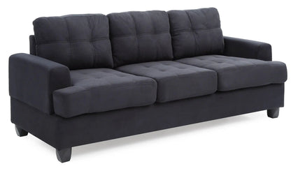 Sandridge sofa, dark charcoal fabric, 3-seat stationary sofa by Unique Piece Furniture on Tampa Home & Garden Store