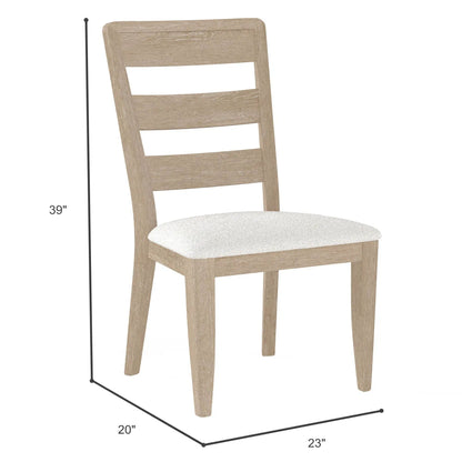 Upholstered Dining Chair Set of 2 in Brown