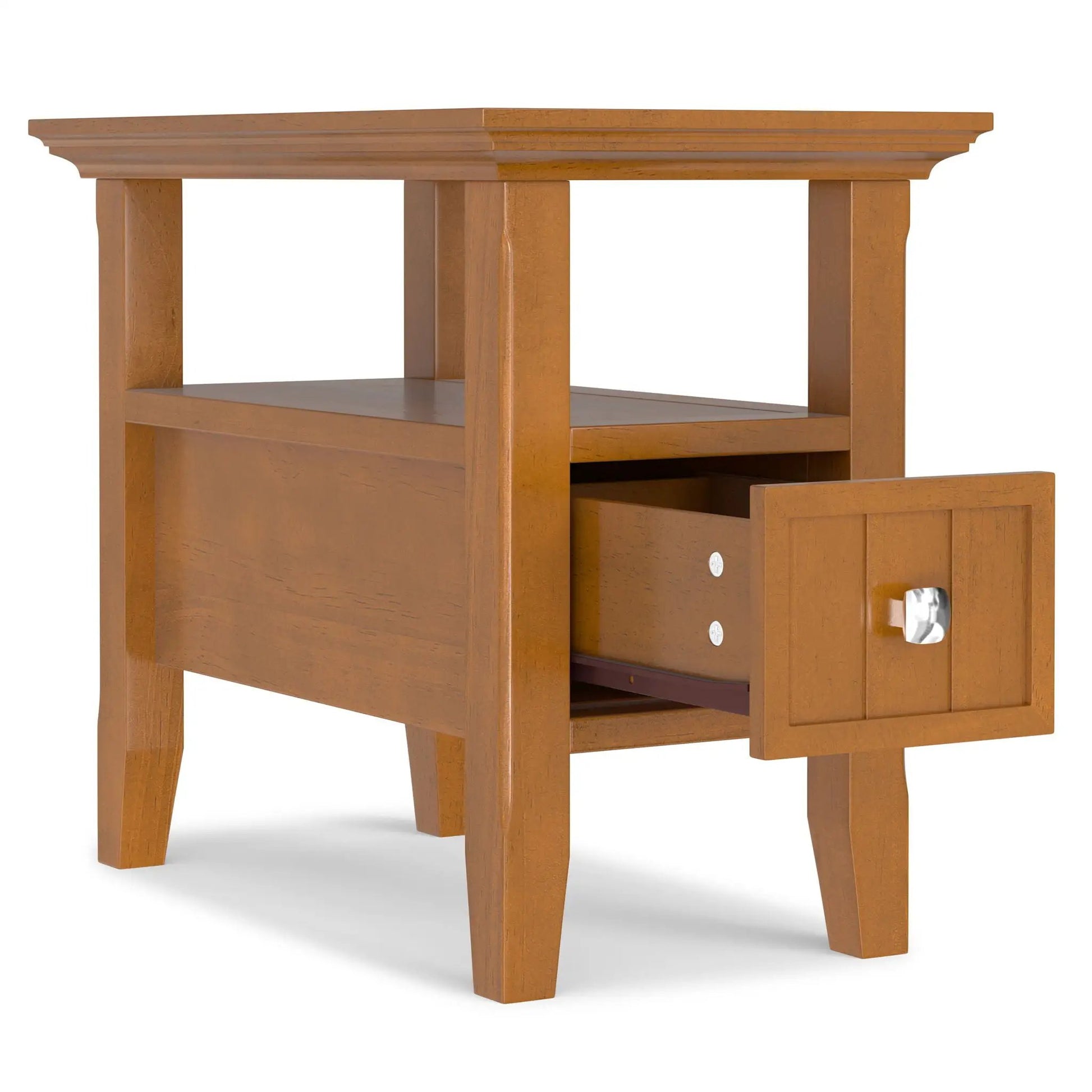 Acadian end table with drawer in warm oak finish by Unique Piece Furniture on Tampa Home & Garden Store