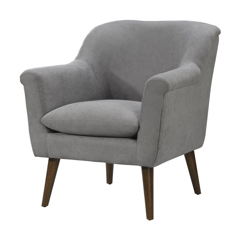 Shelby Woven Fabric and Mid Century Armchair