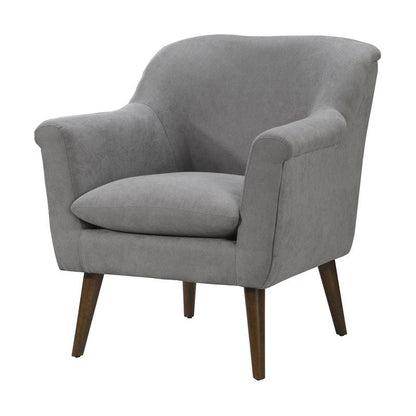 Shelby Woven Fabric and Mid Century Armchair