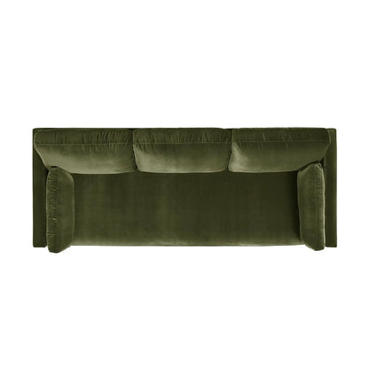 Knox Modern Farmhouse Sofa olive green velvet stationary sofa Unique Piece Furniture on Tampa Home & Garden Store