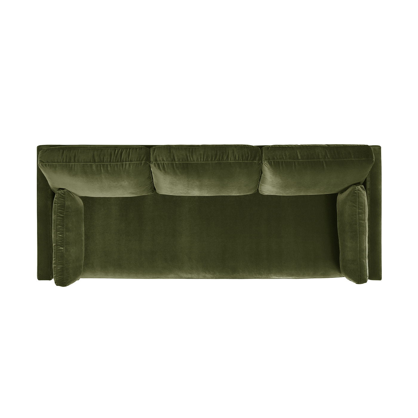 Knox Modern Farmhouse Sofa olive green velvet stationary sofa by HouseOfZazla on Tampa Home & Garden Store