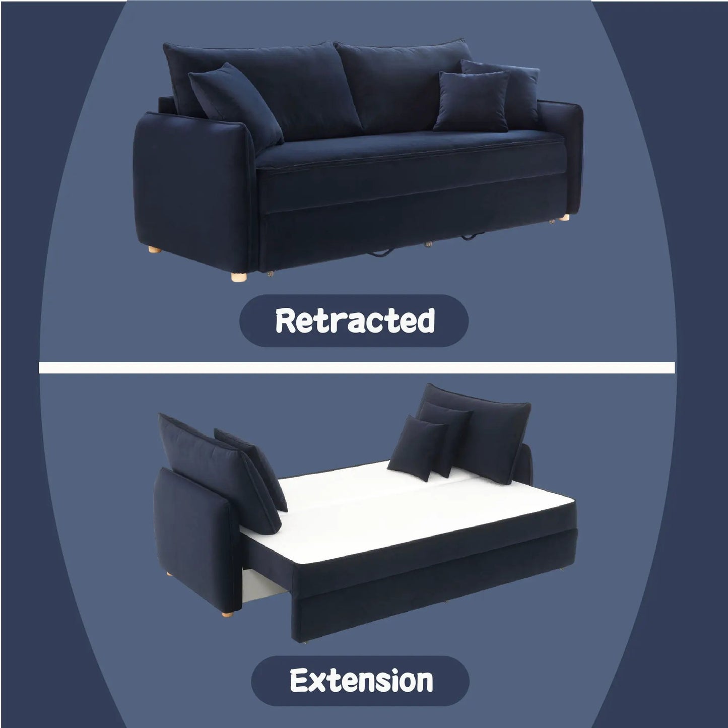 Irina Pull Out Sleep Sofa With Storage Unit