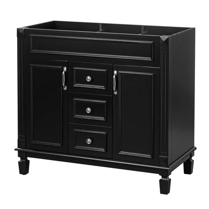 Bathroom vanity cabinet with 2 doors and 2 drawers, silver hardware Unique Piece Furniture on Tampa Home & Garden Store