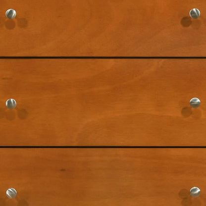 Hammond Chest accent chest in warm honey wood with six brushed metal knobs on Tampa Home & Garden Store