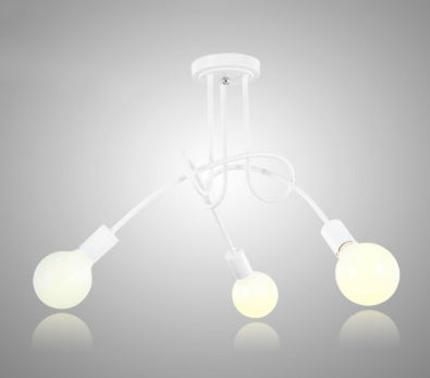 Iron Art Creative Minimalist  Ceiling Lamp Iron Tube Chandelier - Tampa Home & Garden Store