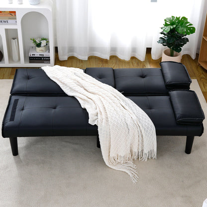 Compact Foldable Sofa Bed and Cup Holder