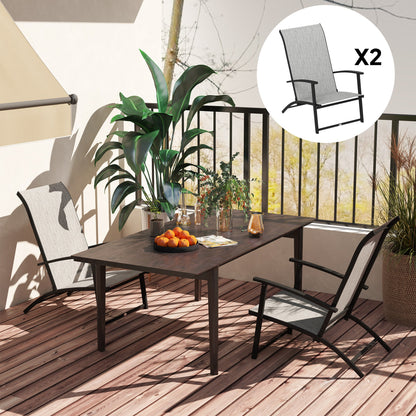 Portable Folding Patio Chairs and Metal Frame