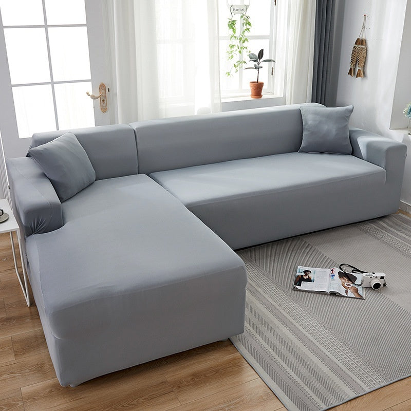 Nordic Imperial Concubine sofa cover in light gray, universal elastic fit for sectional couch on Tampa Home & Garden Store.
