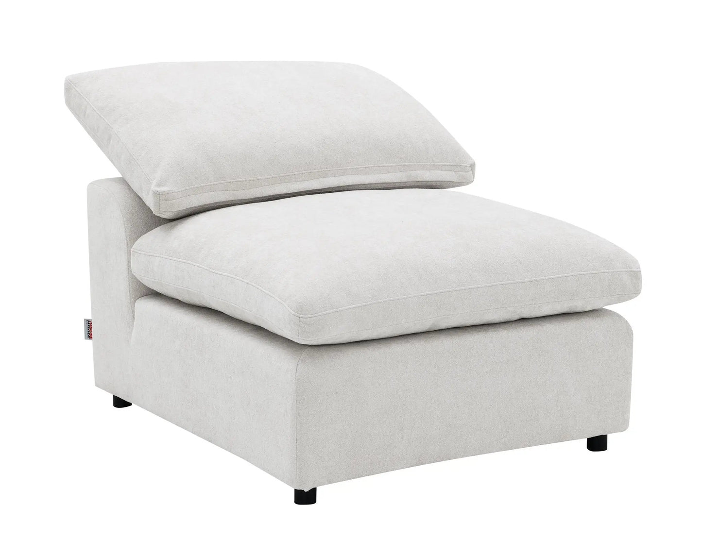 Naveen 2-piece modular sectional with ottoman, light gray fabric by Unique Piece Furniture on Tampa Home & Garden Store