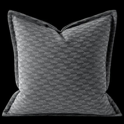 Luxury grey quilted pillow cushion for sofa with chevron texture, without core, FLIPSTYLEZLLC on Tampa Home & Garden Store