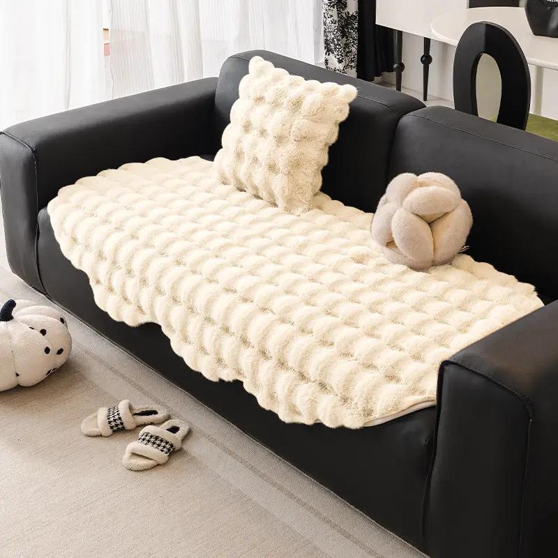 Autumn And Winter Thickening Irregular Sofa Cushion set with cream pillow FLIPSTYLEZLLC on Tampa Home & Garden Store