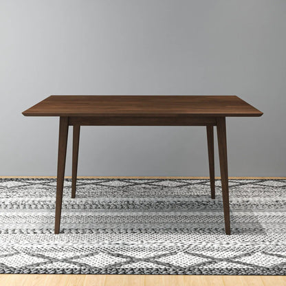 Carlos Dining Table in Solid Wood Brown Finish