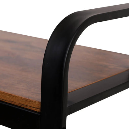 Hall Tree With Shoe Bench and 9 Removable Hooks