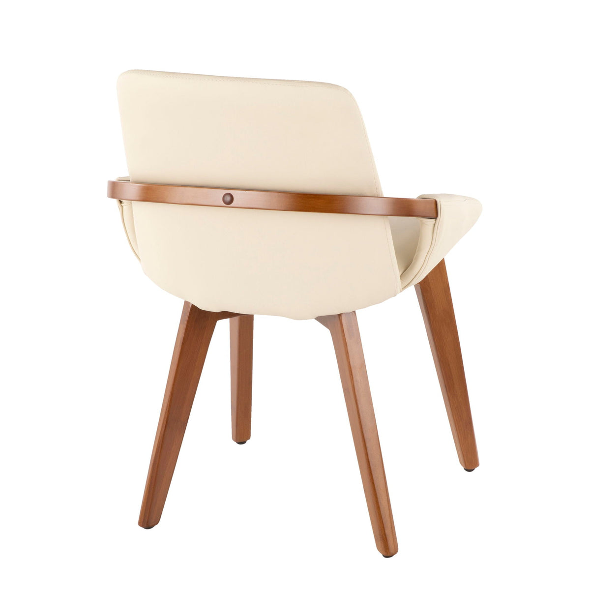 Mid Century Side Chair with Wood Armrests beige upholstery HouseOfZazla Kids Chair on Tampa Home and Garden Store