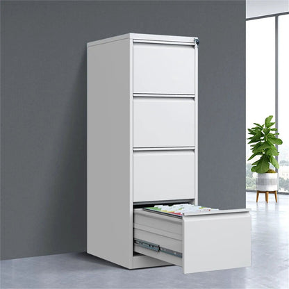 Durable metal 3-drawer file cabinet with lock for office storage by Unique Piece Furniture on Tampa Home & Garden Store