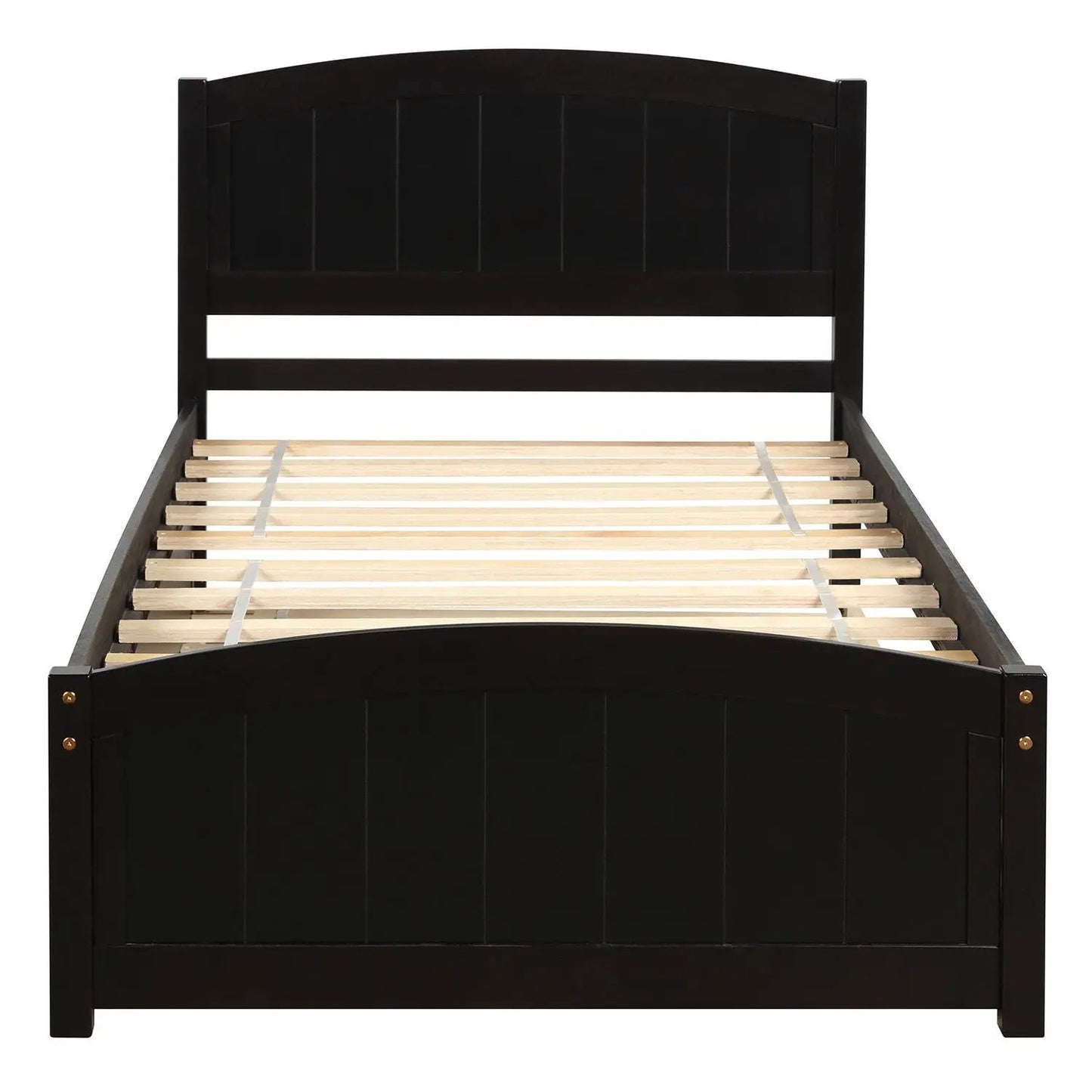 Platform Bed and Headboard With Footboard Slats