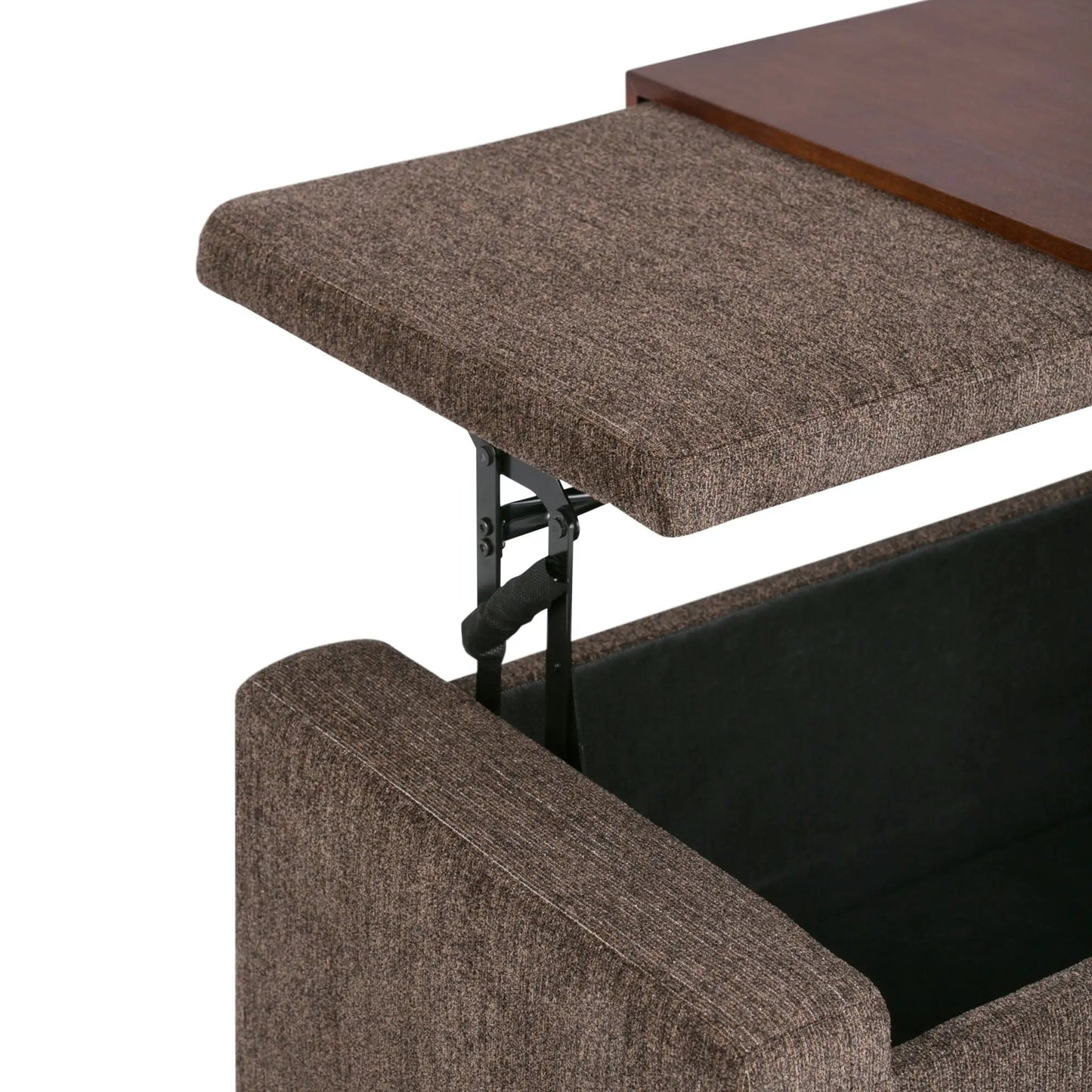 Bretton Lift Top Storage Ottoman Deep Umber