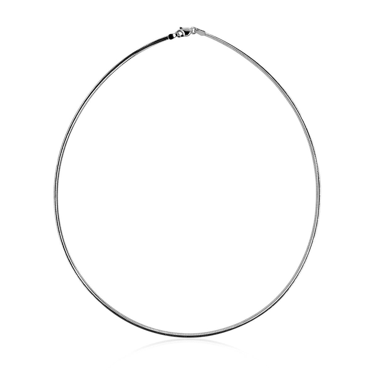 Necklace 14k white gold Omega-style chain 2mm by Bids.com on Tampa Home & Garden Store