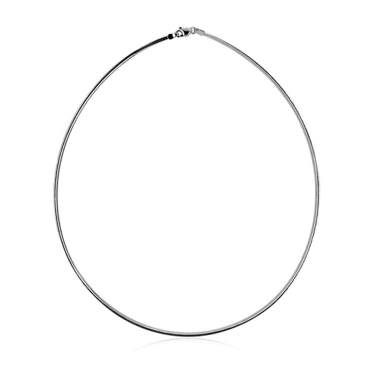Necklace 14k white gold Omega-style chain 2mm by Bids.com on Tampa Home & Garden Store