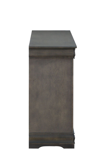 Louis Philippe bedroom dresser in dark brown wood with sleek profile HouseOfZazla on Tampa Home & Garden Store