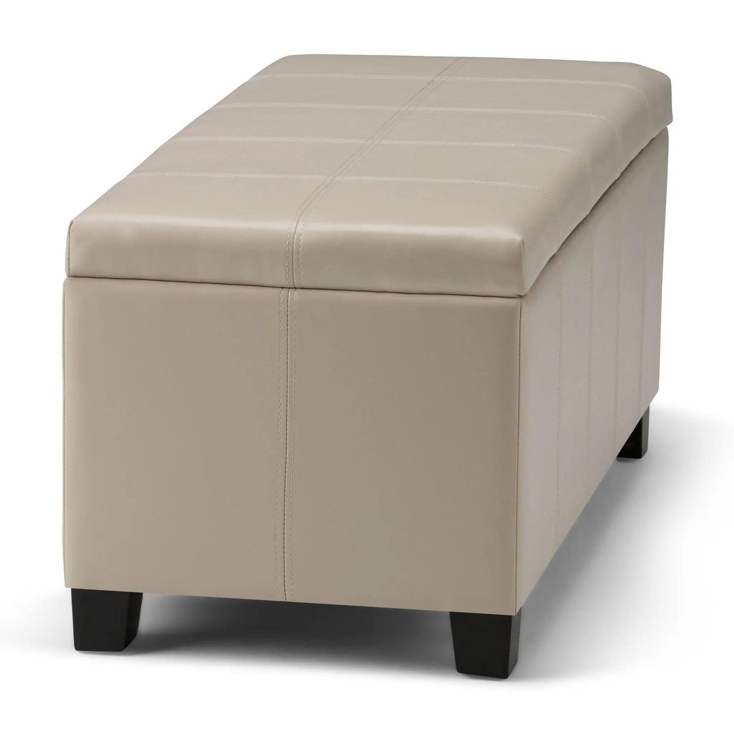 Dover Upholstered Storage Ottoman Bench with Lid