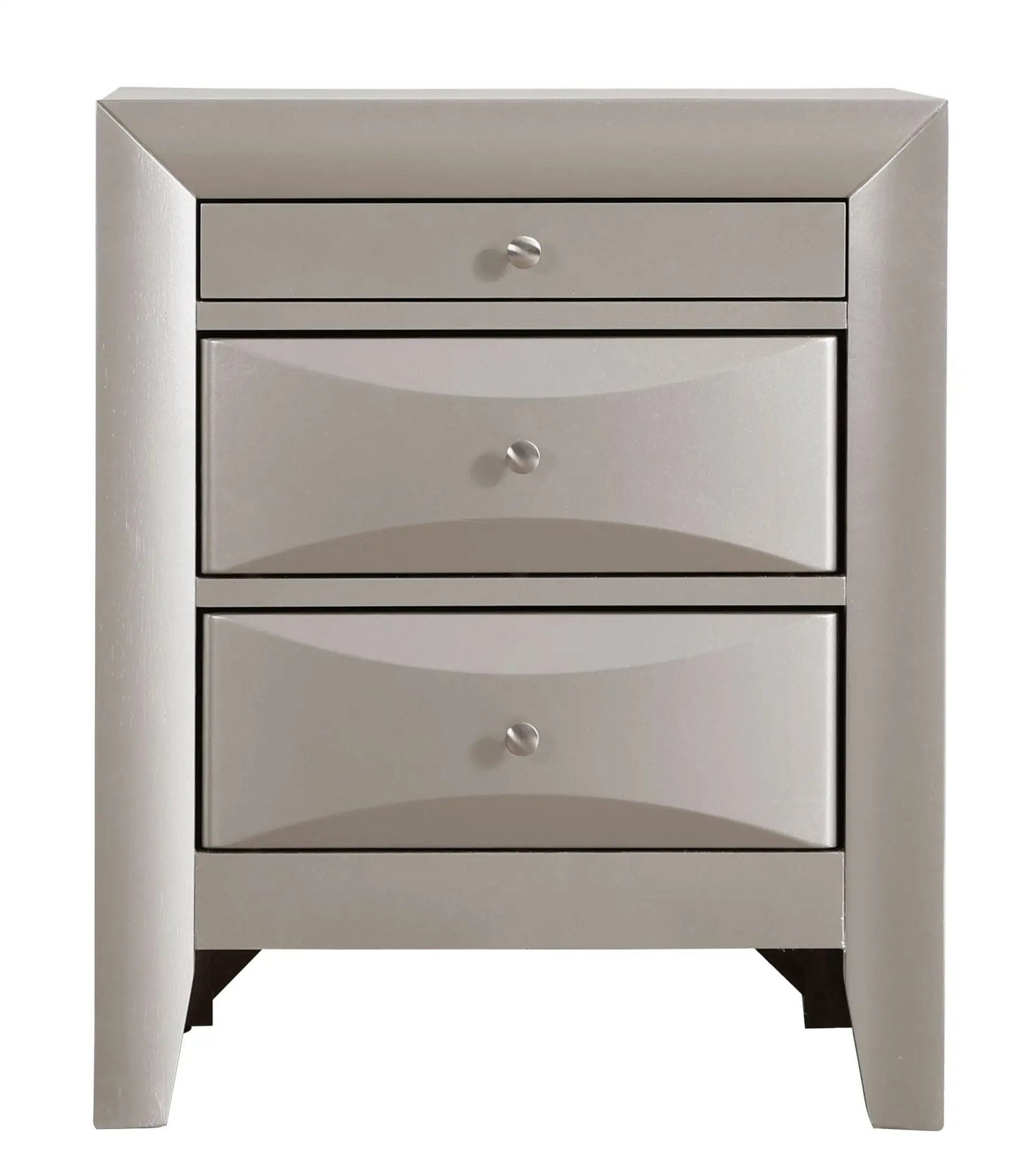 Modern Design Nightstand with Durable Wood Veneer