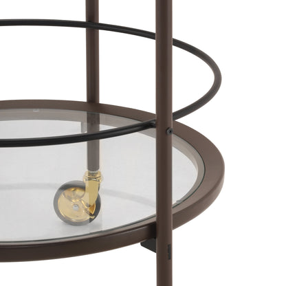 Modern Coffee Round Kitchen Cart For Serving