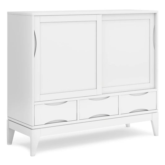 Harper Handcrafted Medium Storage Cabinet white finish Unique Piece Furniture cabinet on Tampa Home & Garden Store