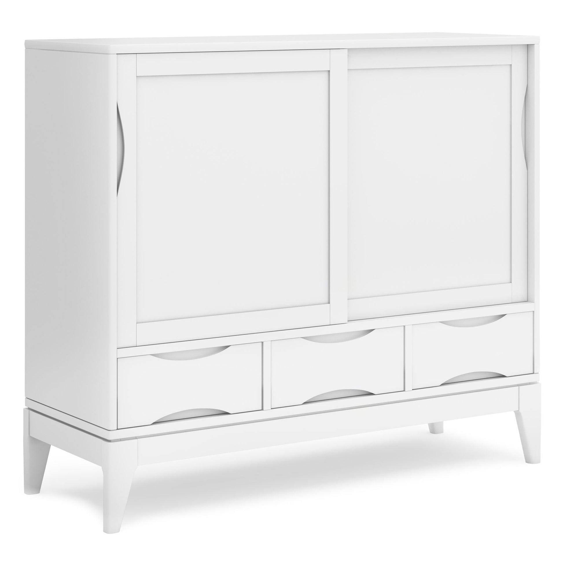 Harper handcrafted medium storage cabinet, white accent cabinet by HouseOfZazla with doors on Tampa Home & Garden Store