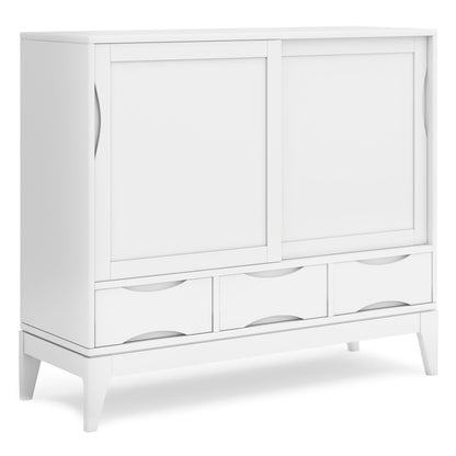 Harper handcrafted medium storage cabinet, white accent cabinet by HouseOfZazla with doors on Tampa Home & Garden Store