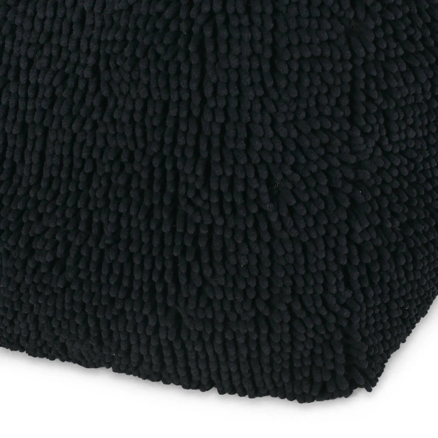 Spongy square pouf black boucle upholstery, accent seating by Unique Piece Furniture on Tampa Home & Garden Store