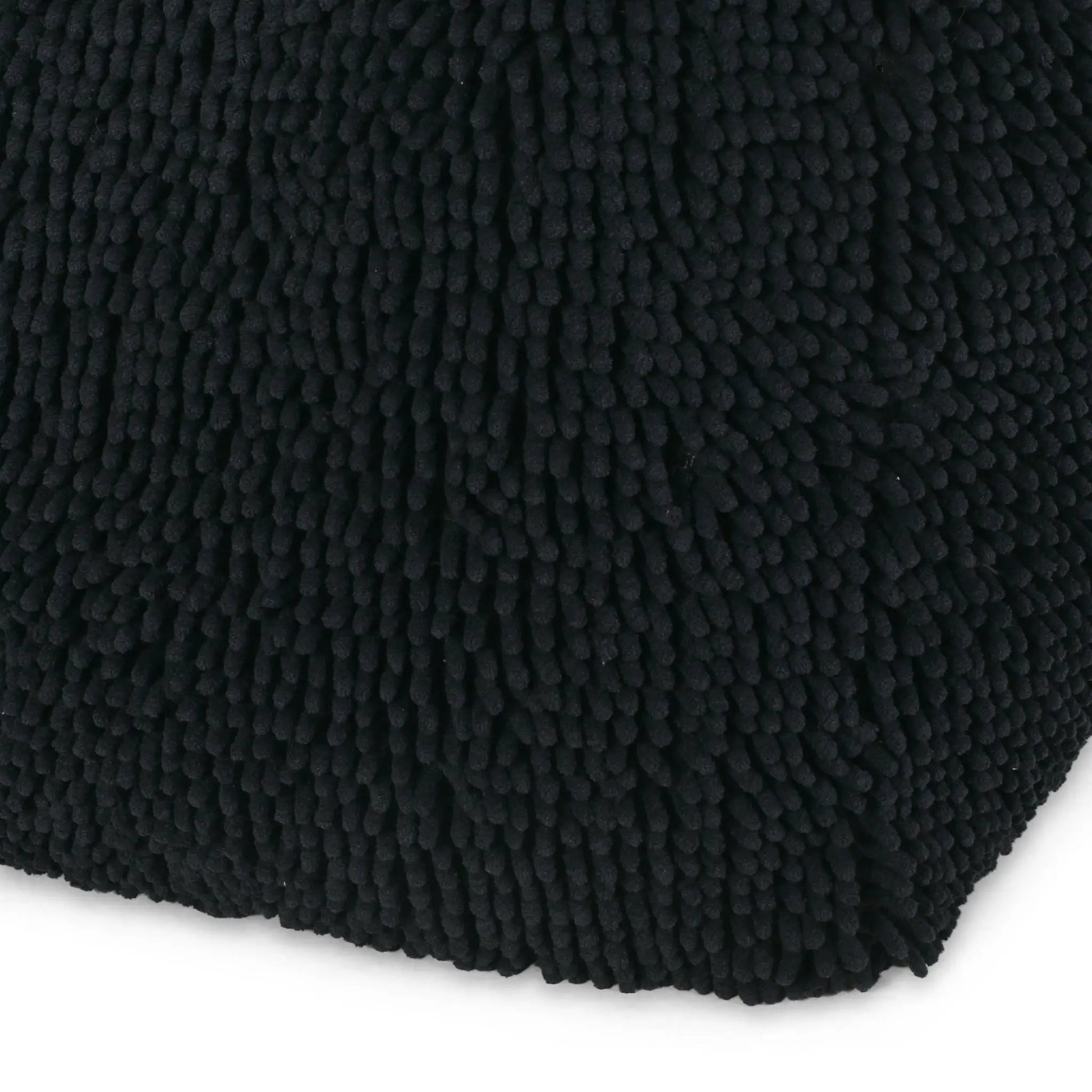 Spongy square pouf black boucle upholstery, accent seating by Unique Piece Furniture on Tampa Home & Garden Store