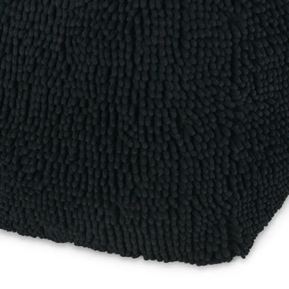 Spongy square pouf black boucle upholstery, accent seating by Unique Piece Furniture on Tampa Home & Garden Store